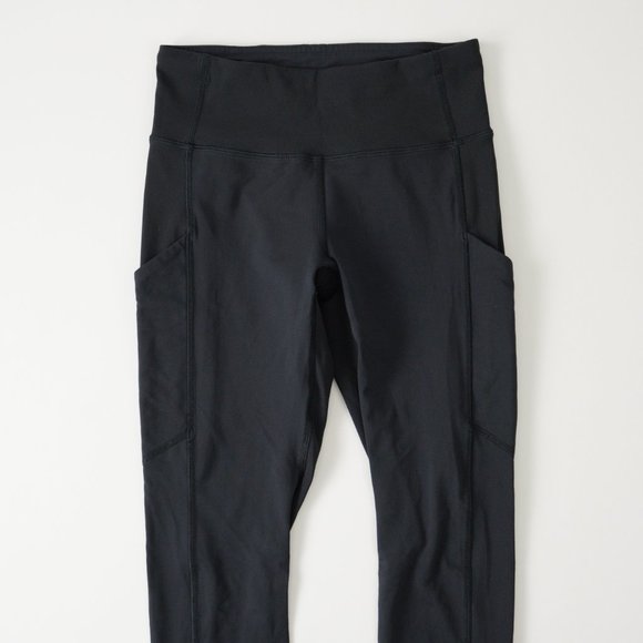 Lululemon Mesh Panel Cropped Capri 29" Leggings Black Womens Size 2 P30416 - Picture 3 of 12